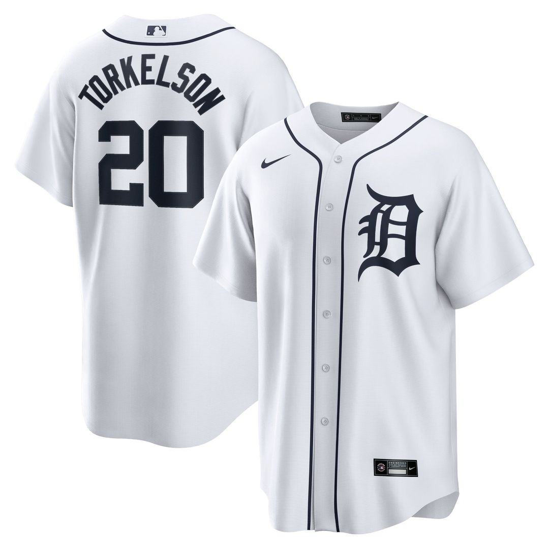 Men's Detroit Tigers Spencer Torkelson White Home Replica MLB Baseball Jersey - view 1
