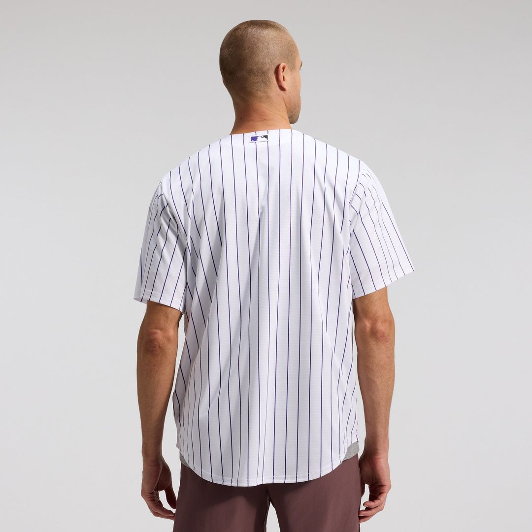 Men's Colorado Rockies White Home Replica MLB Baseball Jersey - view 13