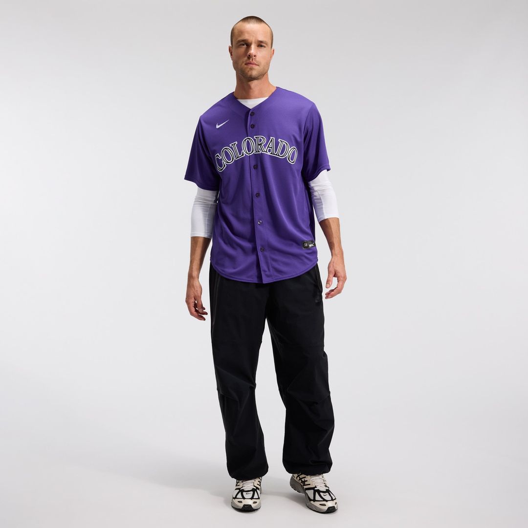 Men's Colorado Rockies White Home Replica MLB Baseball Jersey - view 26