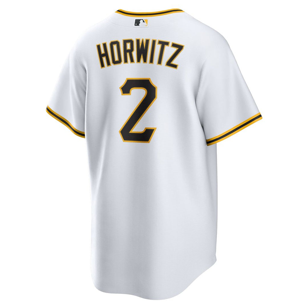 Men's Pittsburgh Pirates Spencer Horwitz White Home Replica MLB Baseball Jersey - view 3