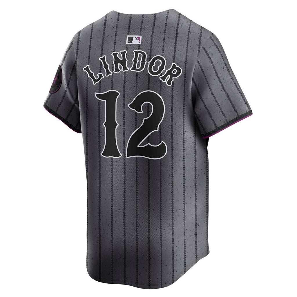 Men's New York Mets Francisco Lindor Gray City Connect Limited MLB Baseball Jersey - view 3