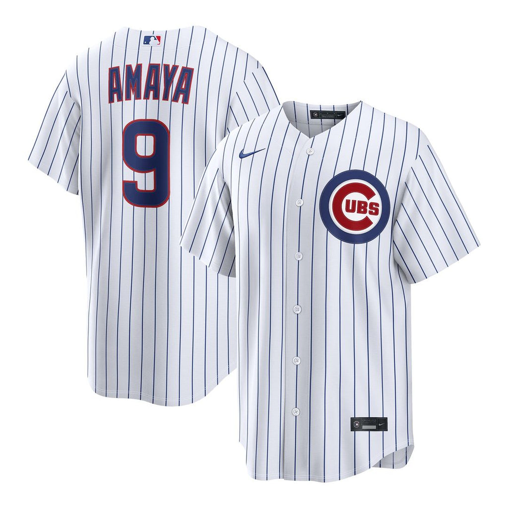 Men's Chicago Cubs Miguel Amaya White Home Replica MLB Baseball Jersey - view 1