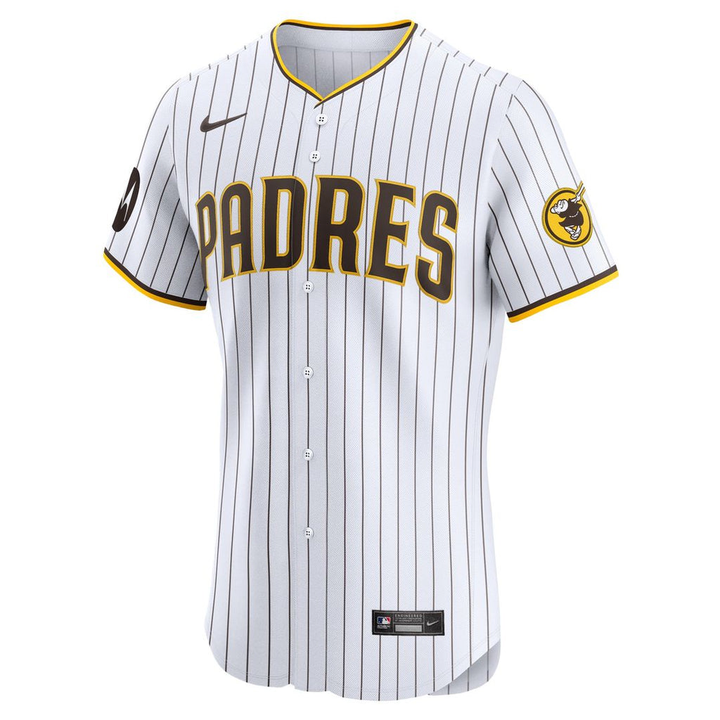 Men's San Diego Padres Tony Fernández White Home Elite Sponsor Patch MLB Baseball Jersey - view 2