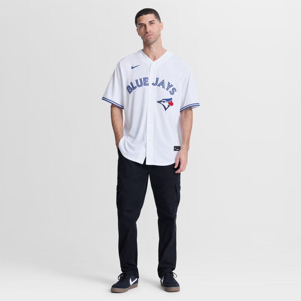 Men's Toronto Blue Jays Shane Bieber White Home Replica MLB Baseball Jersey - view 4