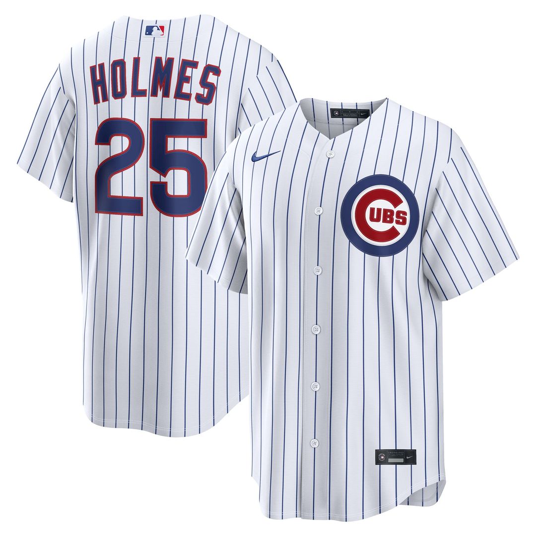 Men's Chicago Cubs Clay Holmes White Home Replica MLB Baseball Jersey - view 1