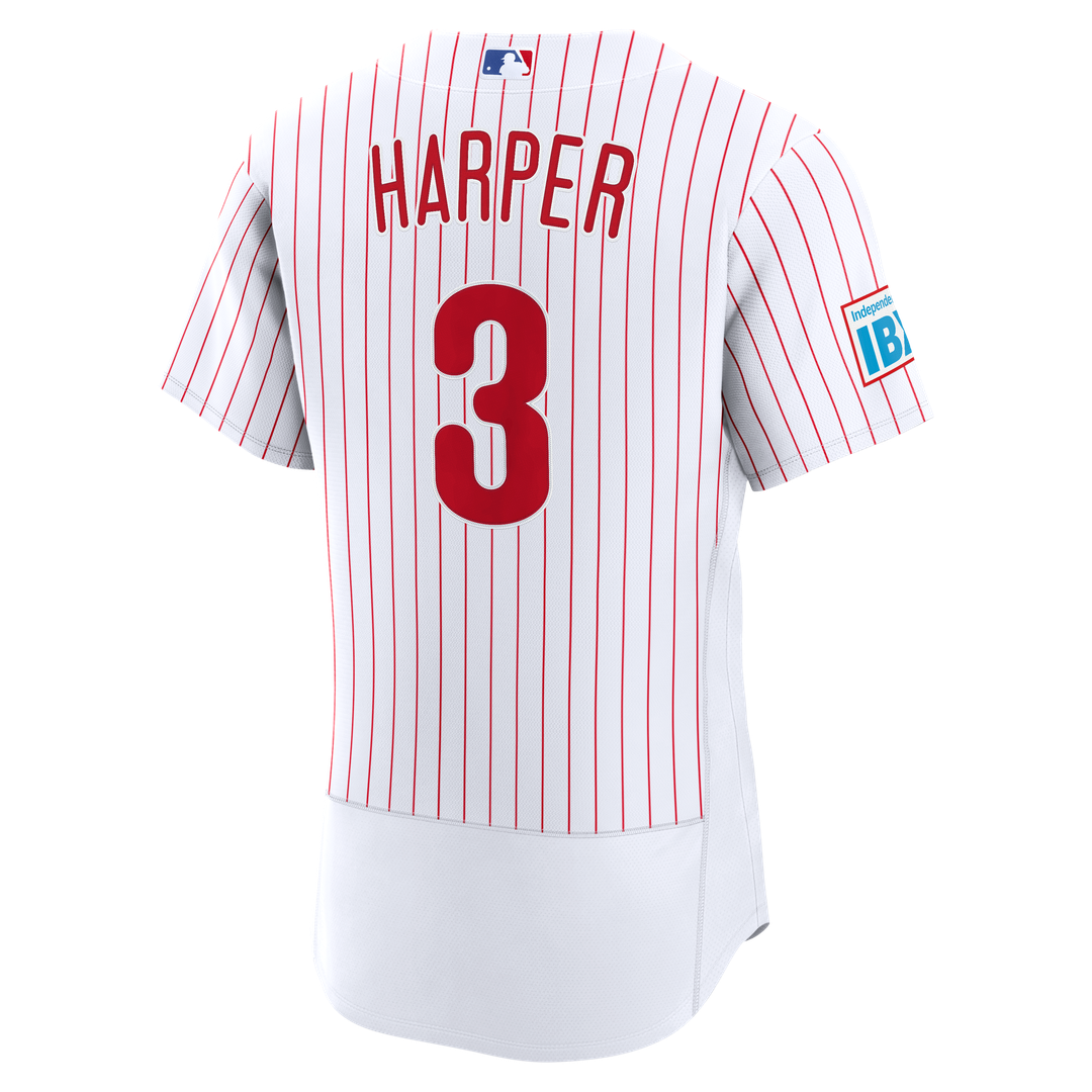 Men's Philadelphia Phillies Bryce Harper Light Blue Alternate Sponsor Patch MLB Baseball Jersey - view 9