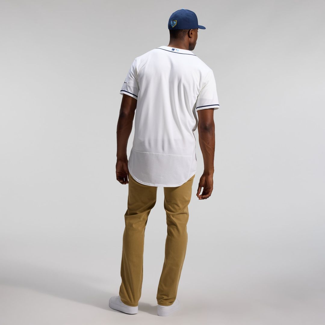 Men's Tampa Bay Rays White Home MLB Baseball Jersey - view 8