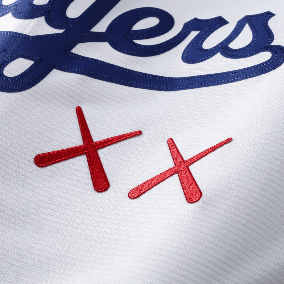 Men's Los Angeles Dodgers White Stadium MLB Baseball Jersey - view 4