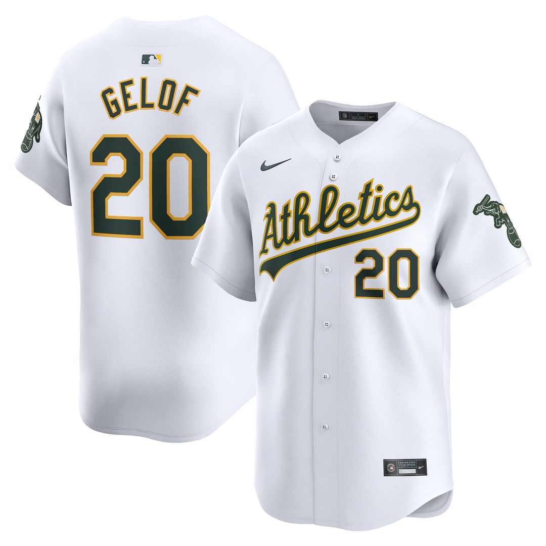 Men's Athletics Zack Gelof White Home Limited MLB Baseball Jersey - view 1