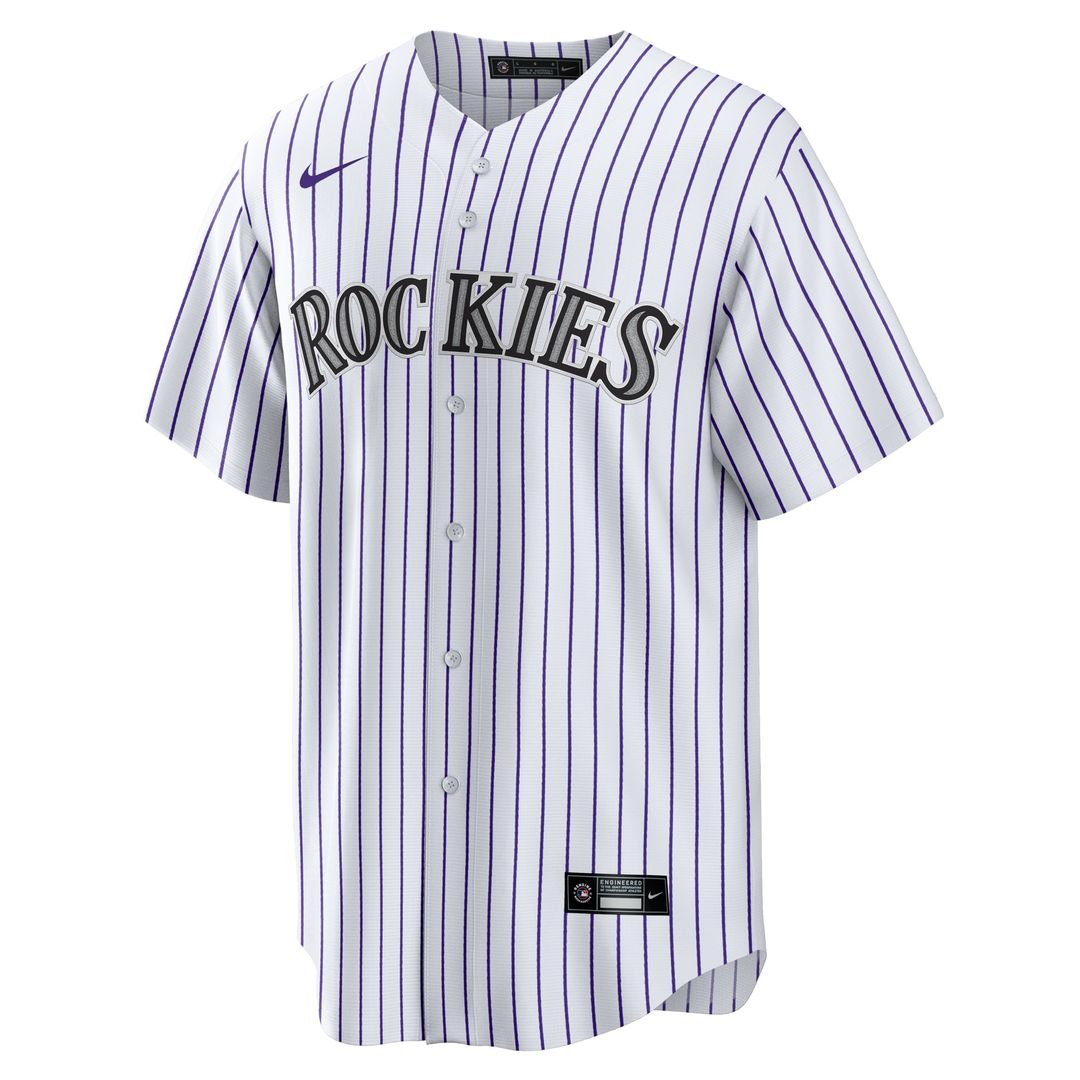 Men's Colorado Rockies White #1 Dad Home Replica MLB Baseball Jersey - view 2