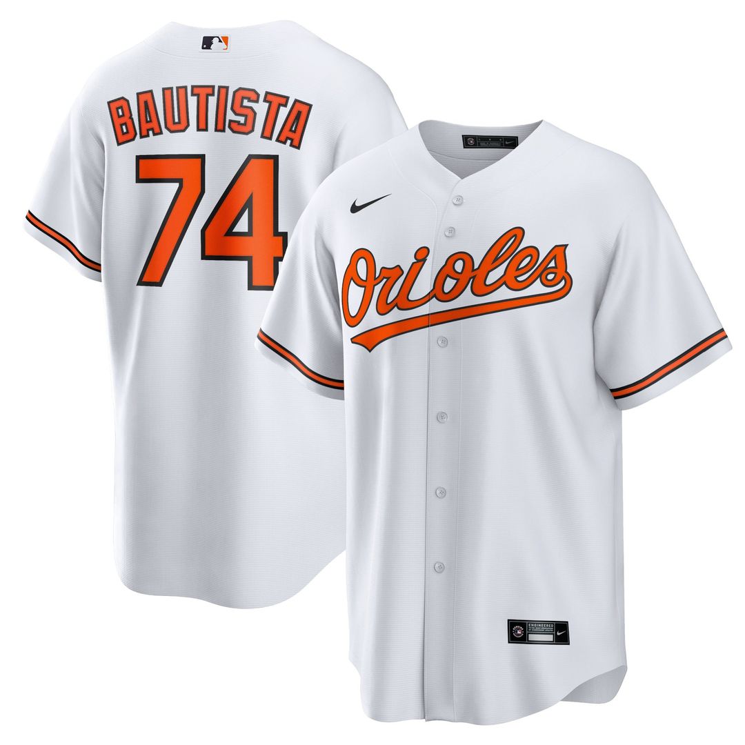 Men's Baltimore Orioles Felix Bautista White Replica MLB Baseball Jersey - view 1