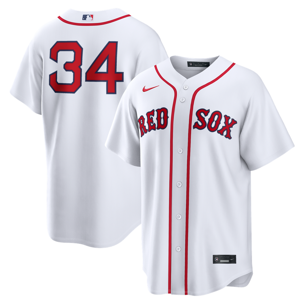 Men's Boston Red Sox David Ortiz White Home Replica MLB Baseball Jersey - view 1