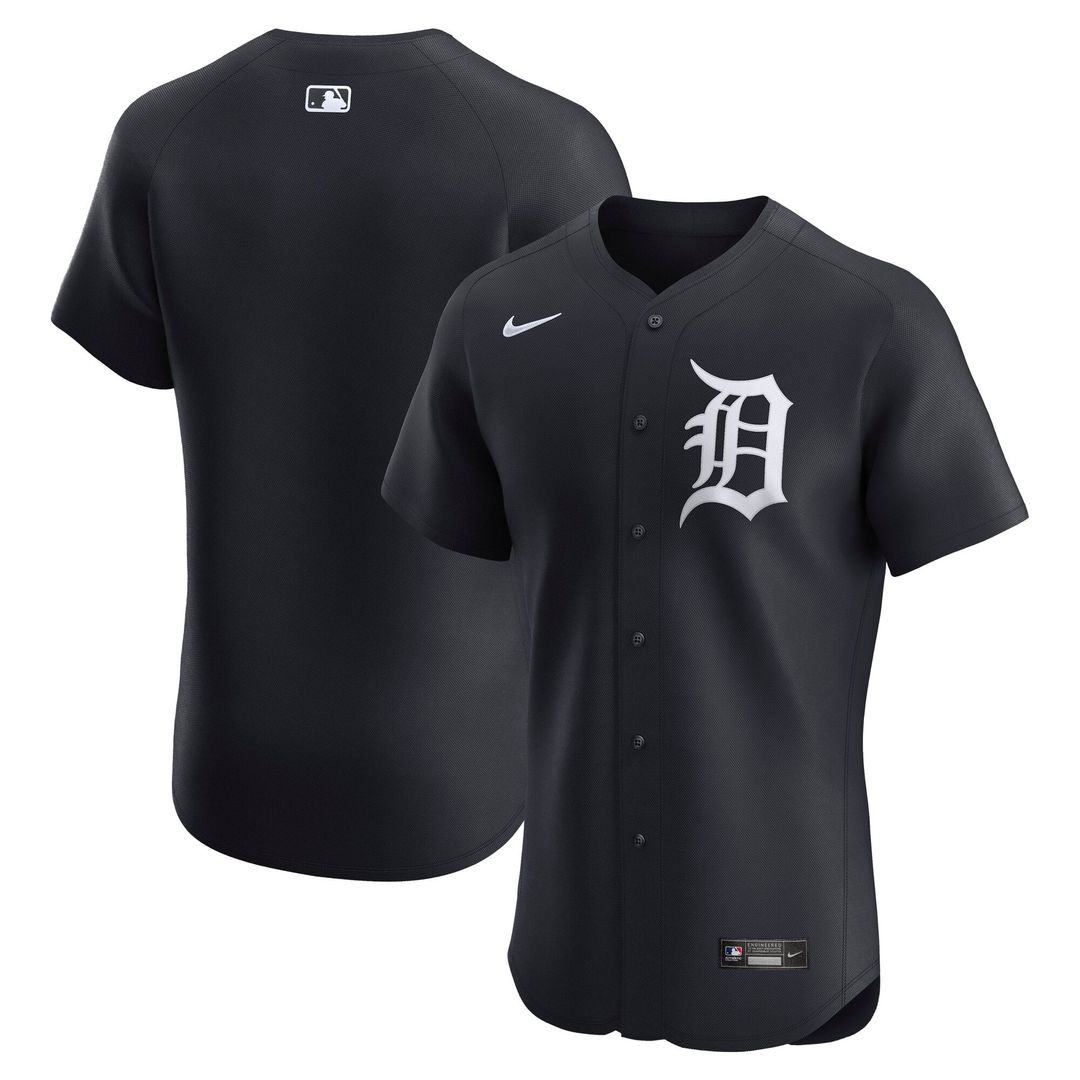 Men's Detroit Tigers Navy Alternate 2 Elite MLB Baseball Jersey - view 1