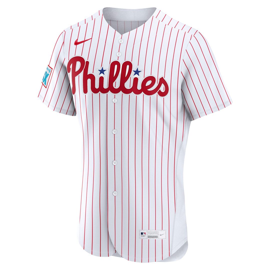 Men's Philadelphia Phillies Light Blue Alternate Sponsor Patch MLB Baseball Jersey - view 8