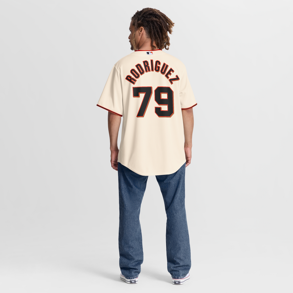Men's San Francisco Giants Jesus Rodriguez Cream Home Replica MLB Baseball Jersey - view 3