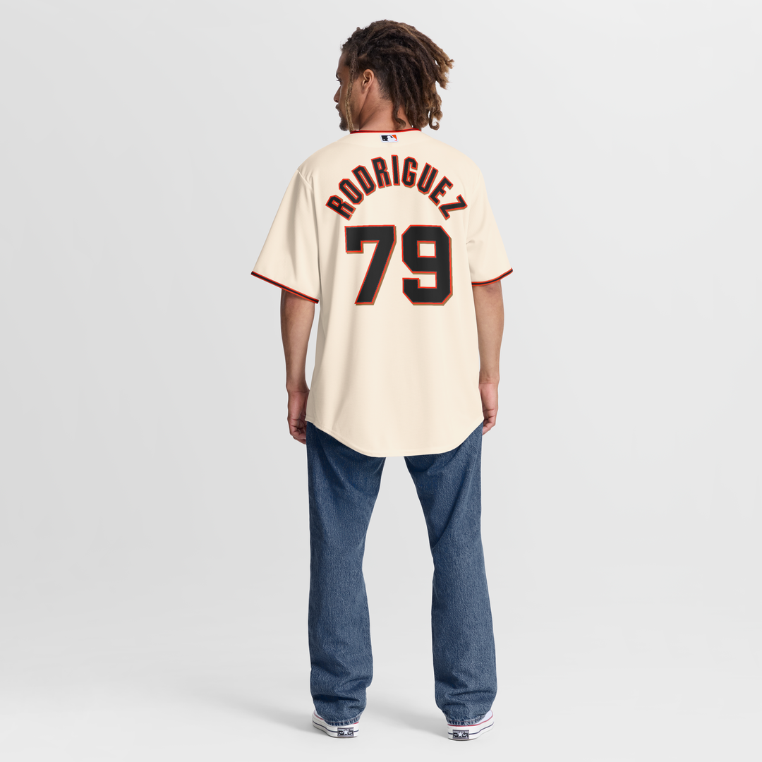 Men's San Francisco Giants Jesus Rodriguez Cream Home Replica MLB Baseball Jersey - view 3