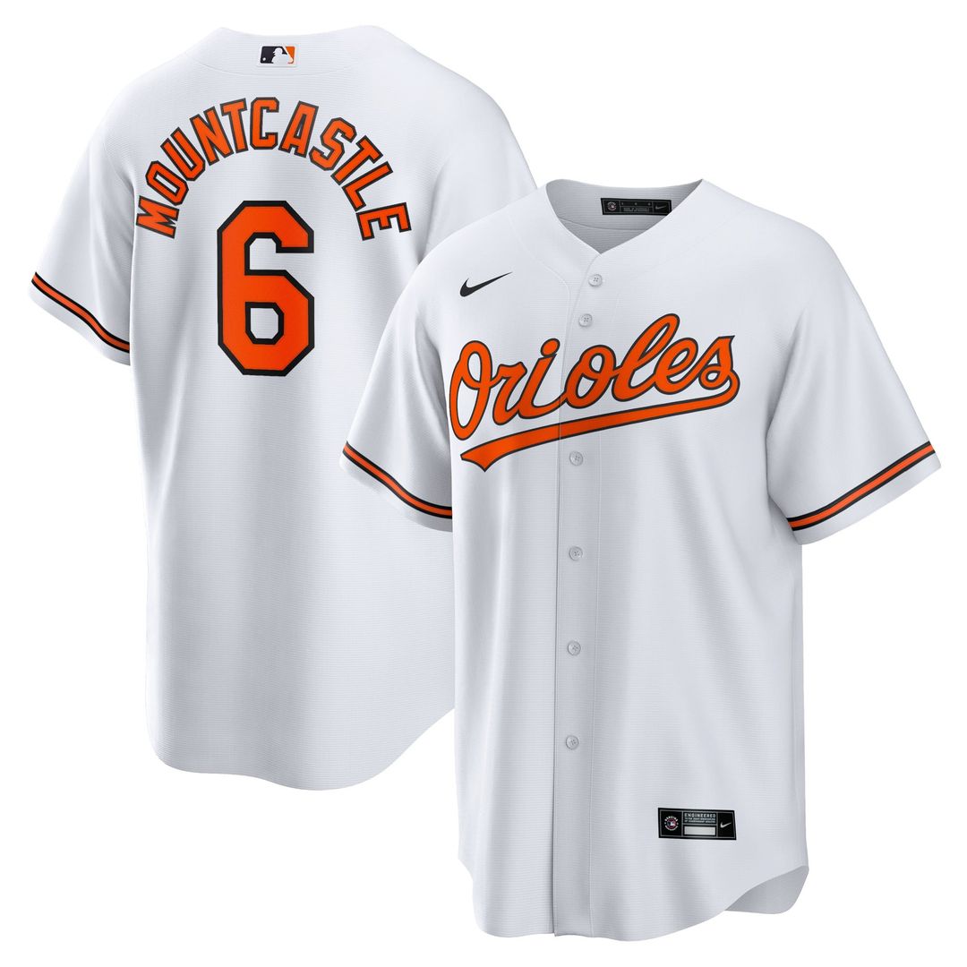 Men's Baltimore Orioles Ryan Mountcastle White Home Replica MLB Baseball Jersey - view 1