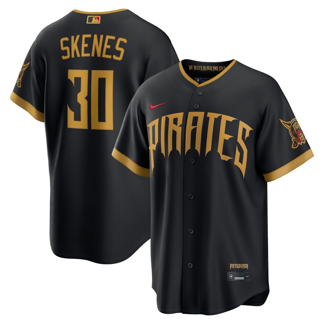 Men's Pittsburgh Pirates Paul Skenes Black 2026 City Connect Stadium MLB Baseball Jersey - view 1