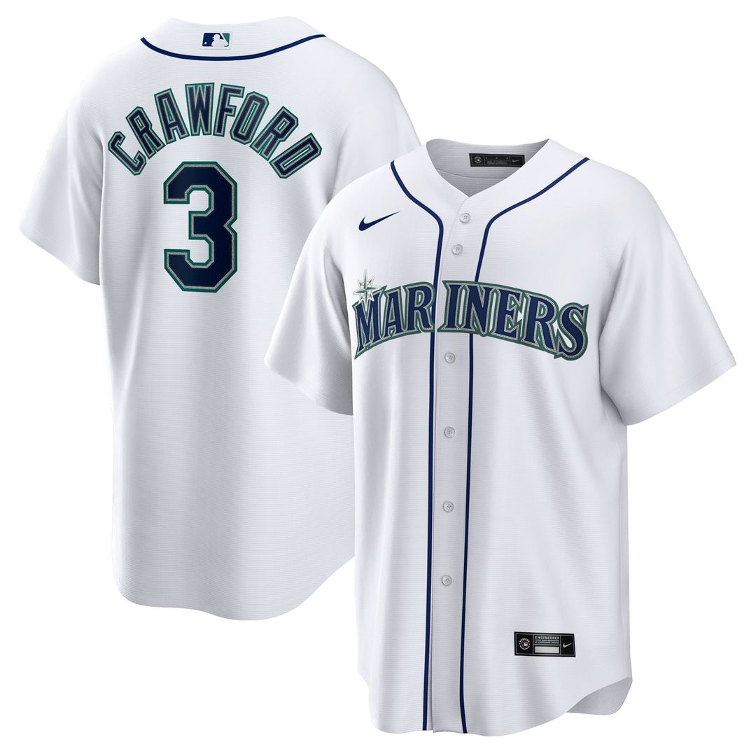 Men's Seattle Mariners JP Crawford White Home Replica MLB Baseball Jersey - view 1