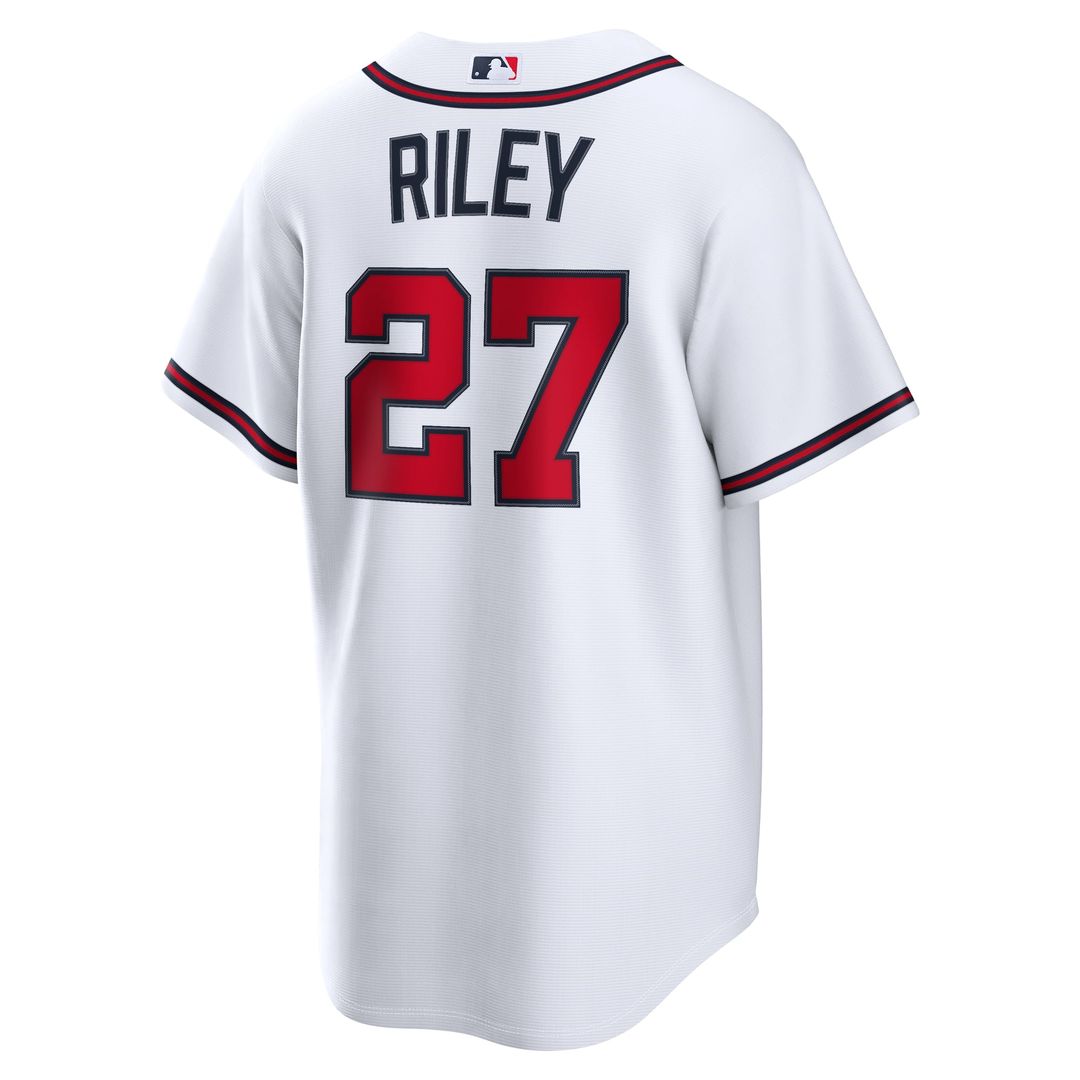 Men's Atlanta Braves Austin Riley White Home Replica MLB Baseball Jersey - view 3