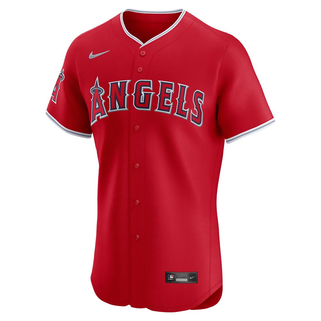 Men's Los Angeles Angels Red Alternate Elite MLB Baseball Jersey - view 5