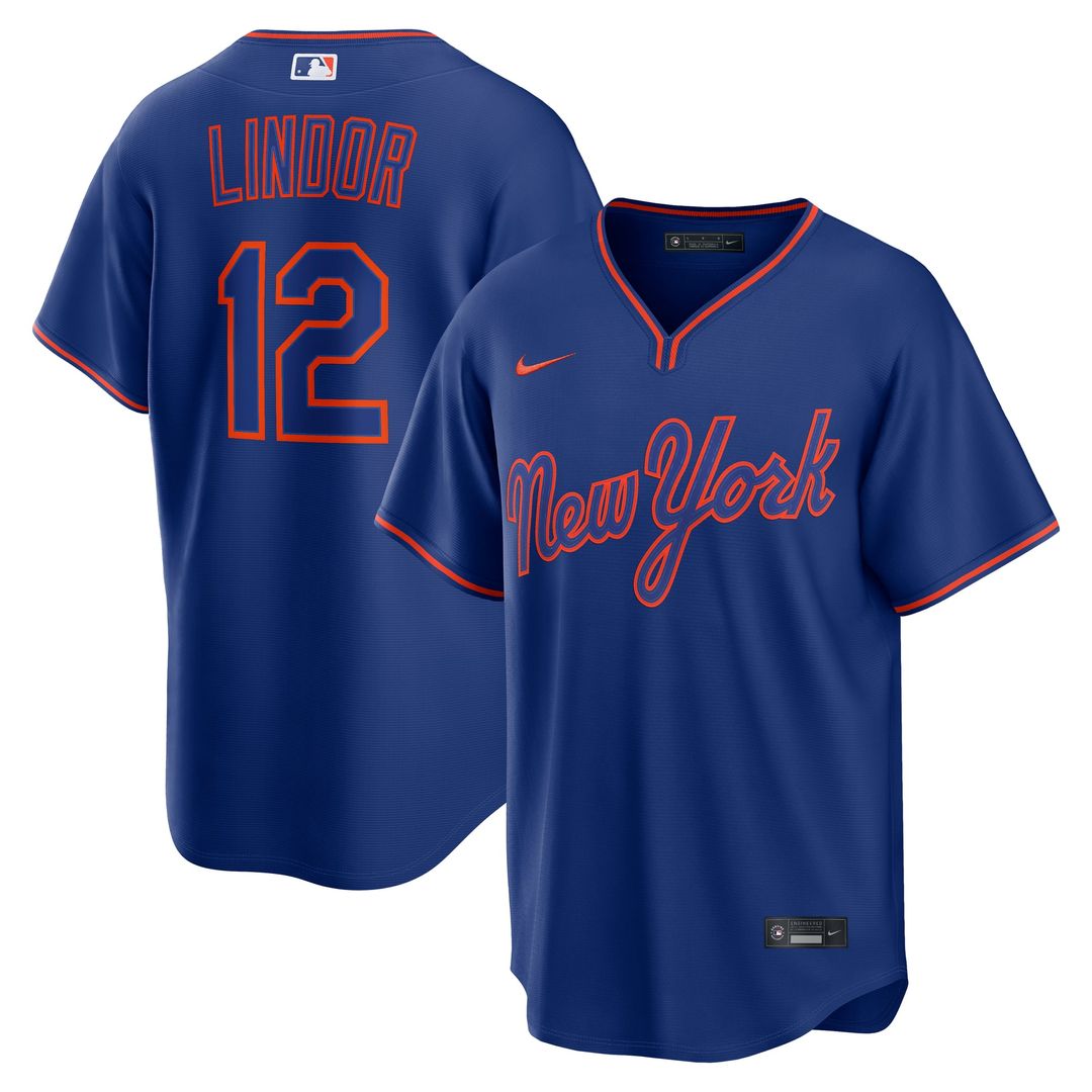Men's New York Mets Francisco Lindor Gray Road Replica MLB Baseball Jersey - view 7
