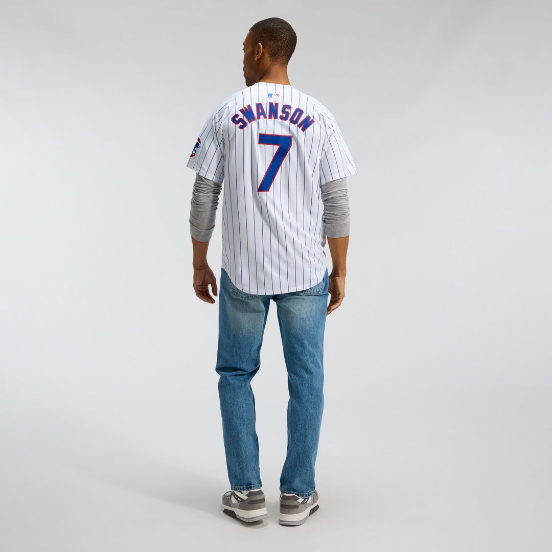Men's Chicago Cubs Dansby Swanson White Home Limited MLB Baseball Jersey - view 6