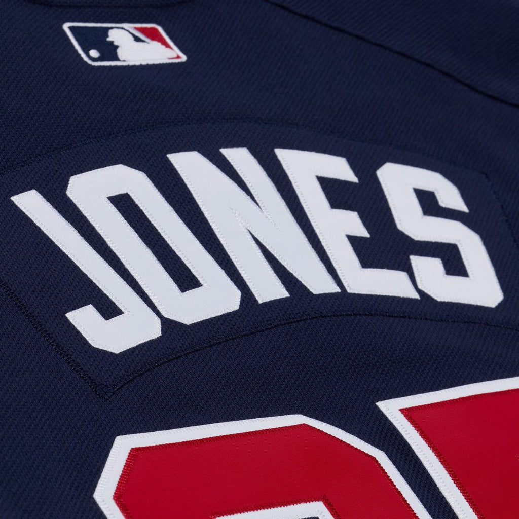 Men's Atlanta Braves Andruw Jones Navy Batting Practice MLB Baseball Jersey - view 9
