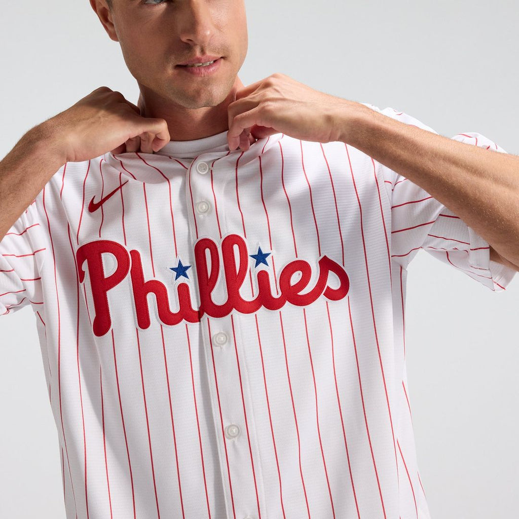 Men's Philadelphia Phillies White Home Replica MLB Baseball Jersey - view 10