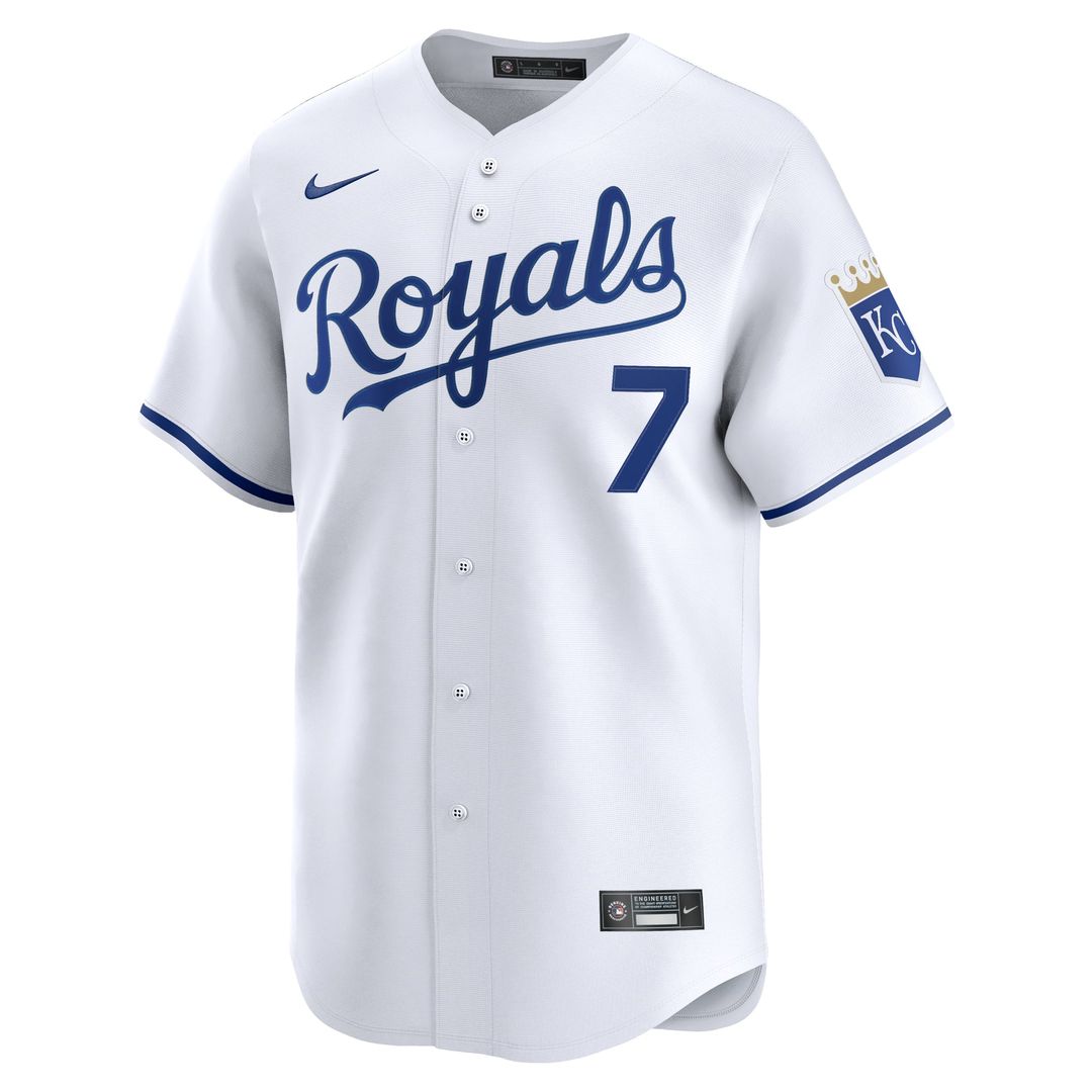 Men's Kansas City Royals Bobby Witt Jr. White Home Limited MLB Baseball Jersey - view 5