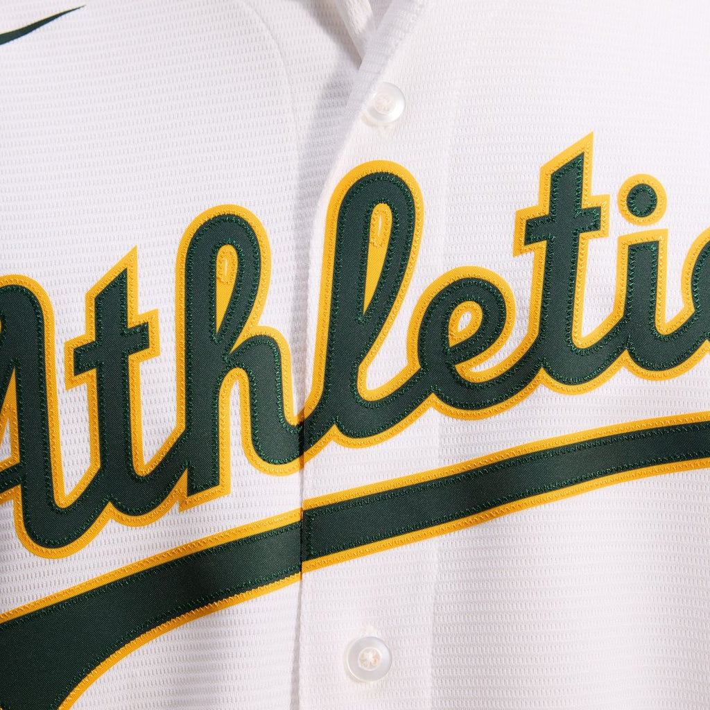 Men's Athletics White Home Replica MLB Baseball Jersey - view 11