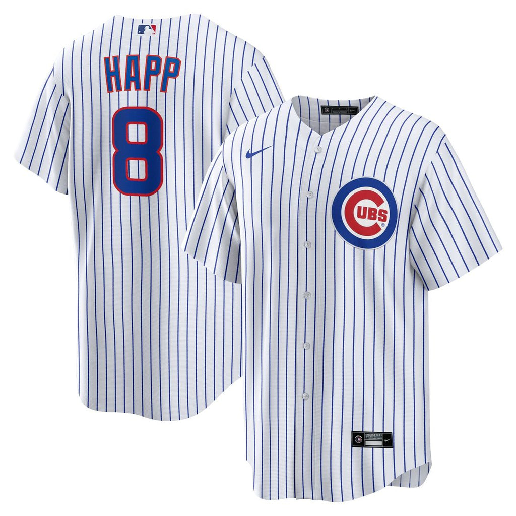 Men's Chicago Cubs Ian Happ White Home Replica MLB Baseball Jersey - view 1