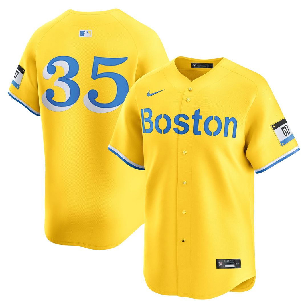 Men's Boston Red Sox Garrett Crochet Gold Alternate Limited MLB Baseball Jersey - view 1