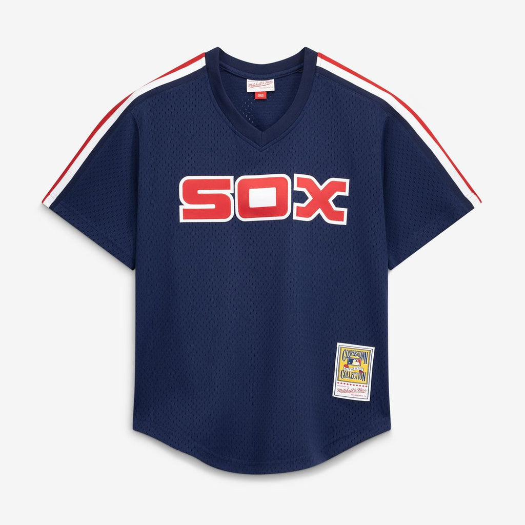 Men's Chicago White Sox Carlton Fisk Navy Batting Practice MLB Baseball Jersey - view 2