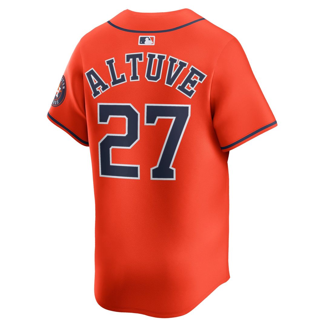 Men's Houston Astros Jose Altuve Orange Alternate Limited MLB Baseball Jersey - view 6