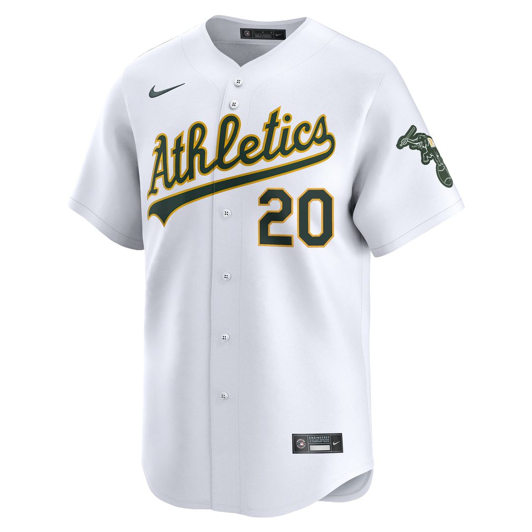 Men's Athletics Zack Gelof White Home Limited MLB Baseball Jersey - view 2