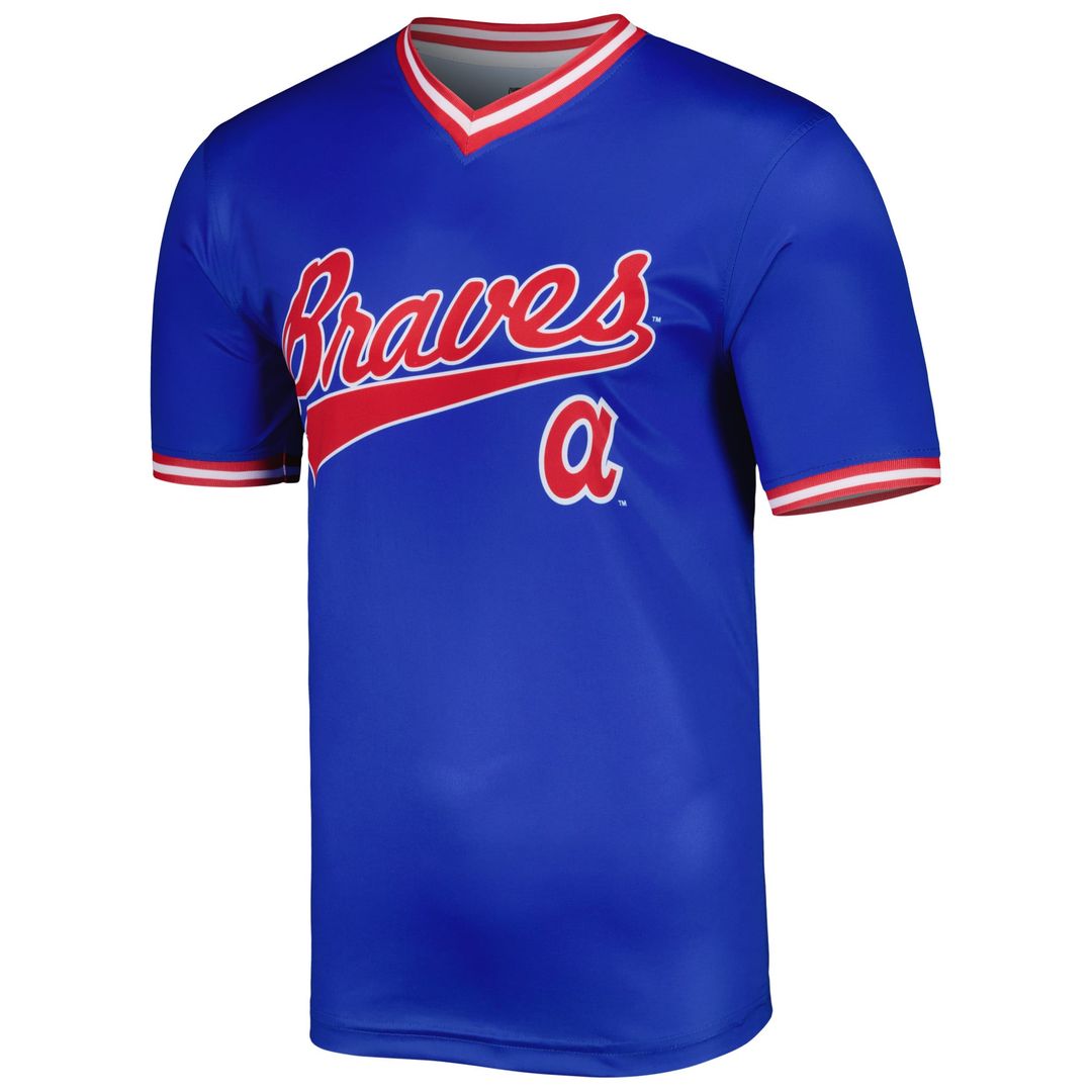 Men's Atlanta Braves Royal Cooperstown Collection MLB Baseball Jersey - view 2
