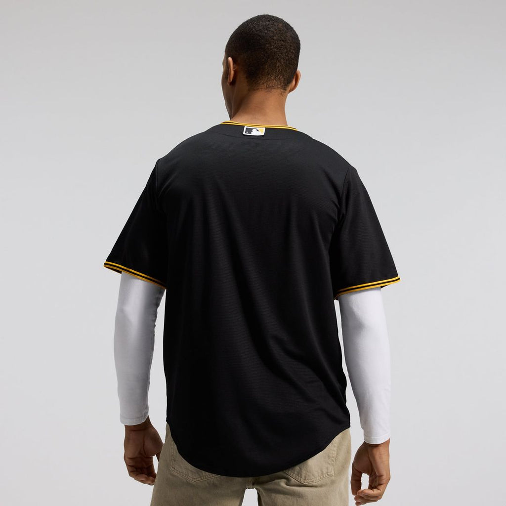 Men's Pittsburgh Pirates Black Alternate Replica MLB Baseball Jersey - view 2