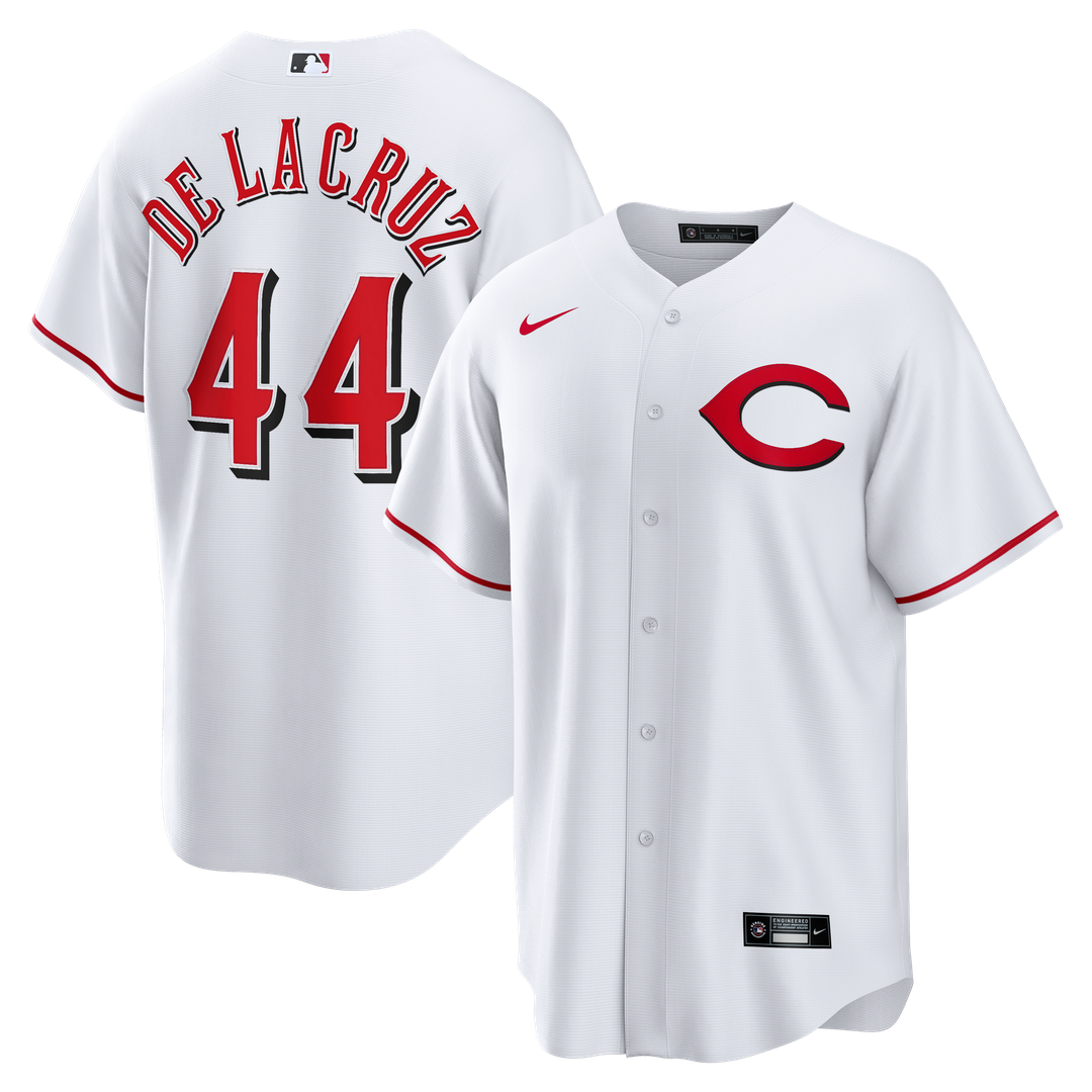 Men's Cincinnati Reds Elly De La Cruz White Alternate 2 Replica MLB Baseball Jersey - view 1