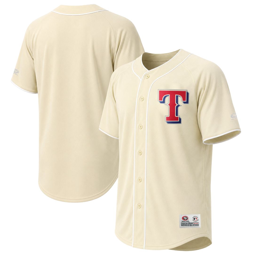 Men's Texas Rangers Cream Fashion MLB Baseball Jersey - view 1