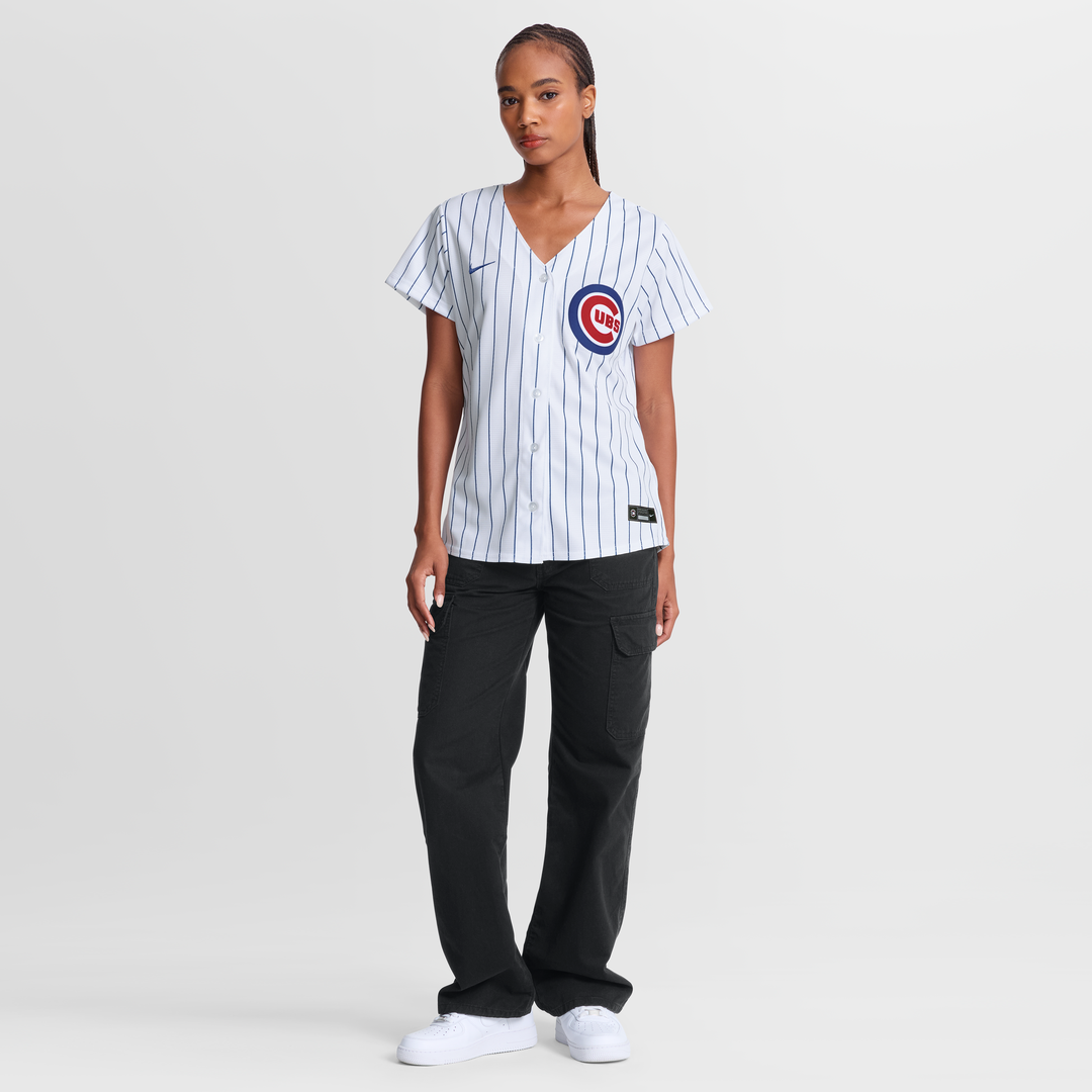 Women's Chicago Cubs Moisés Ballesteros White Home Replica MLB Baseball Jersey - view 4