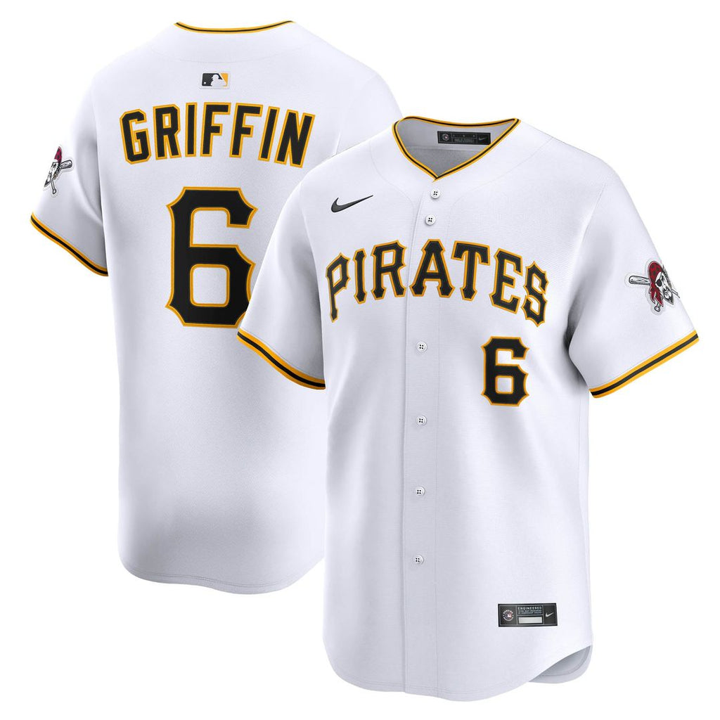 Men's Pittsburgh Pirates Konnor Griffin White Home Limited MLB Baseball Jersey - view 1