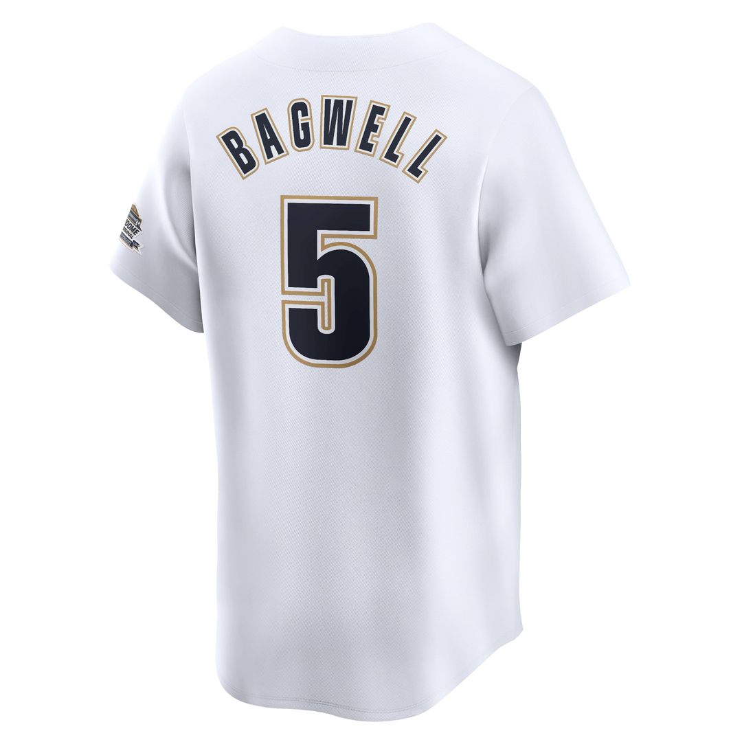 Men's Houston Astros Jeff Bagwell White Throwback Cooperstown Collection Limited MLB Baseball Jersey - view 3