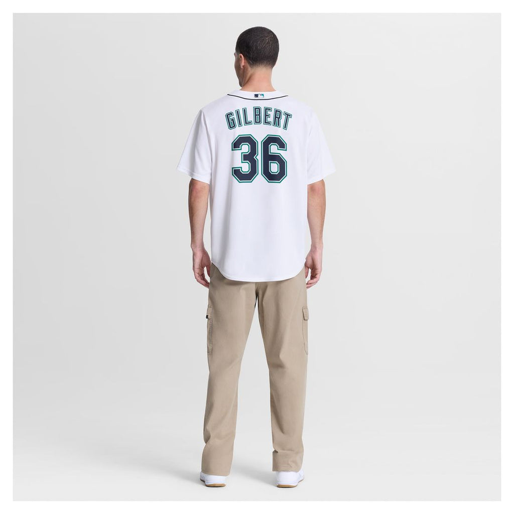 Men's Seattle Mariners Logan Gilbert White Home Replica MLB Baseball Jersey - view 5