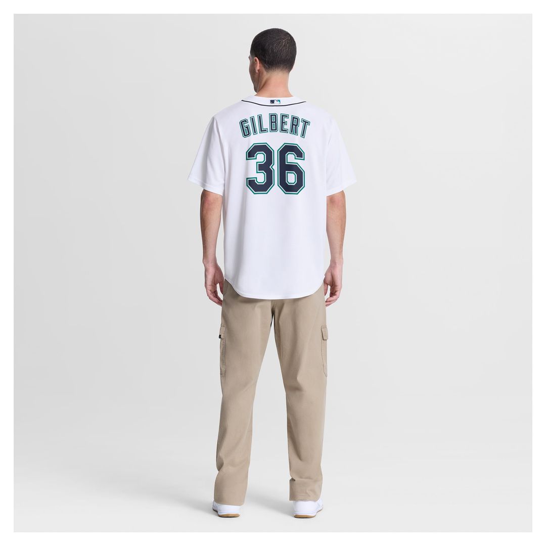 Men's Seattle Mariners Logan Gilbert White Home Replica MLB Baseball Jersey - view 5