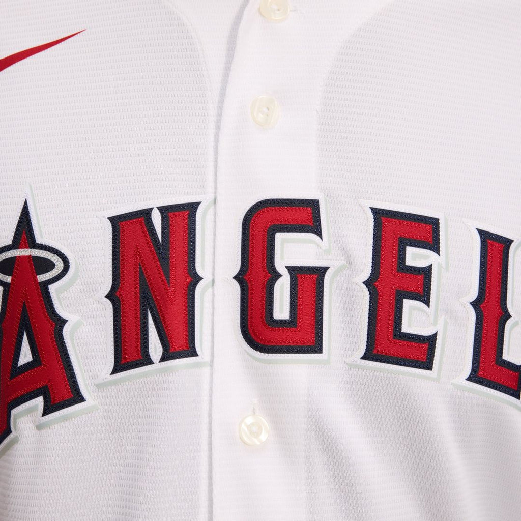 Men's Los Angeles Angels White Home Replica MLB Baseball Jersey - view 19