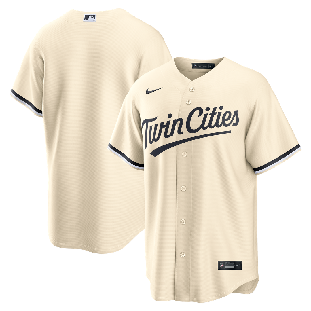 Men's Minnesota Twins Navy Alternate Replica MLB Baseball Jersey - view 27