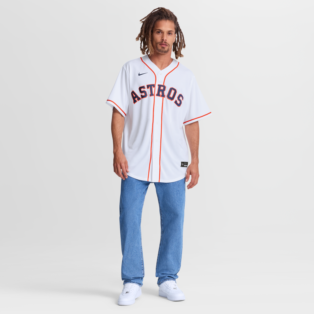 Men's Houston Astros White Home Replica MLB Baseball Jersey - view 9