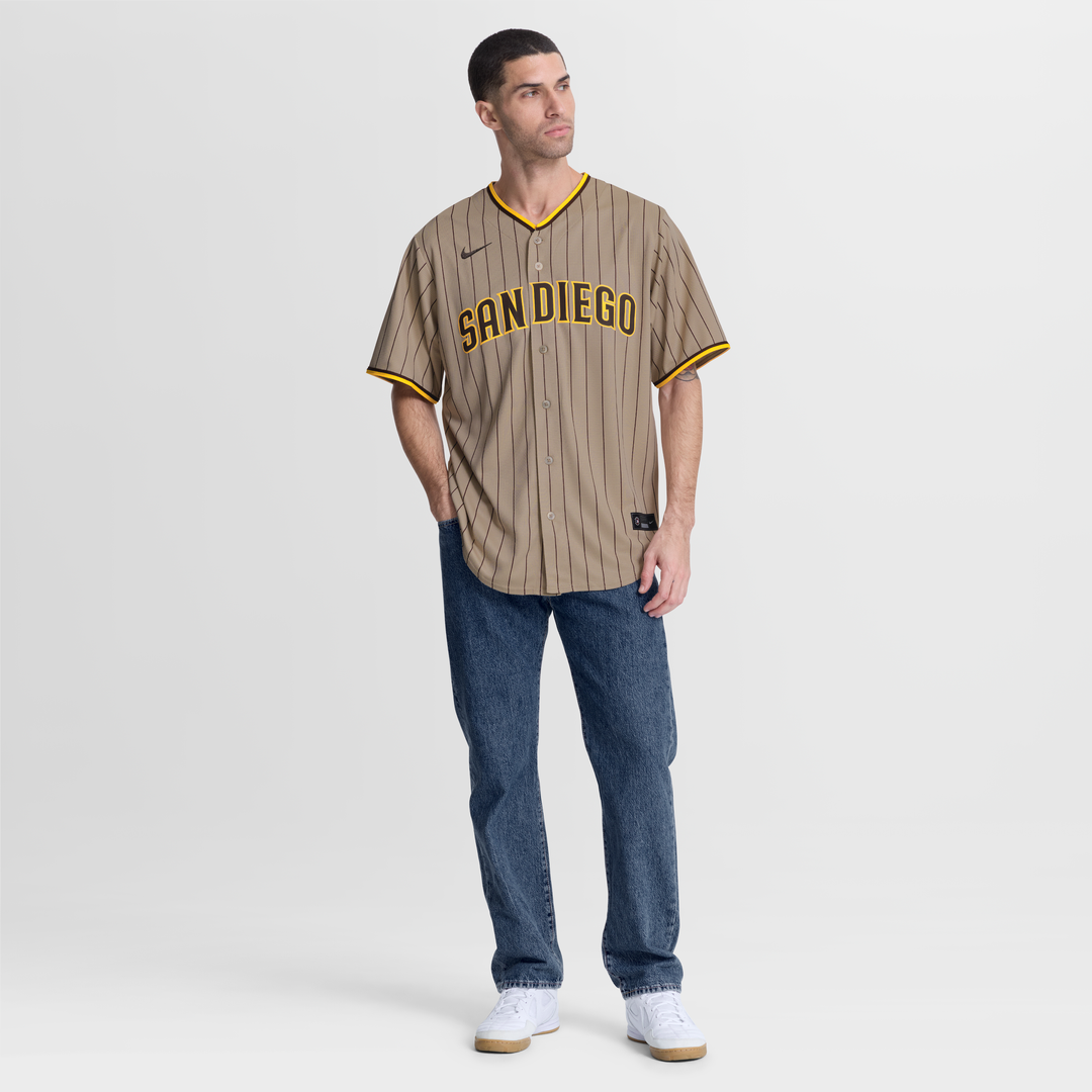 Men's San Diego Padres Sand Alternate Replica MLB Baseball Jersey - view 4