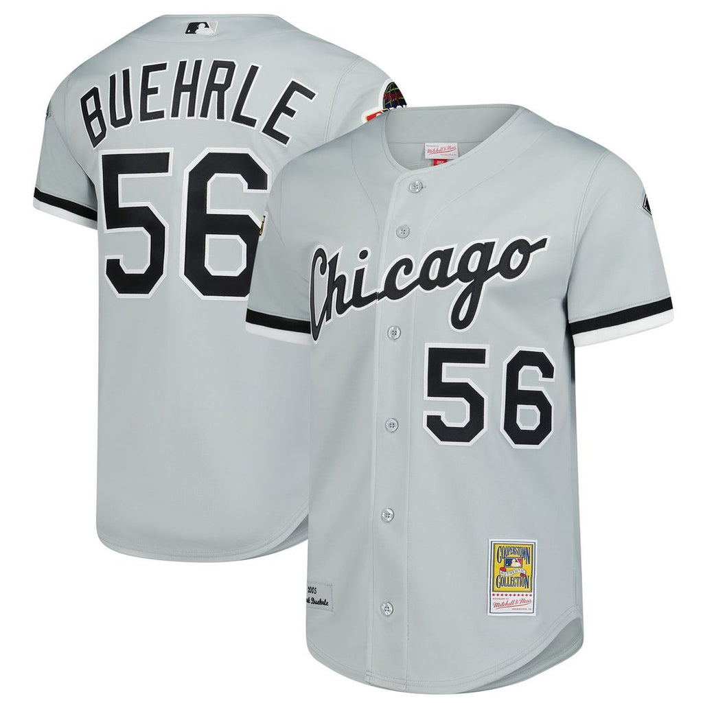 Men's Chicago White Sox Mark Buehrle Gray 2005 Throwback MLB Baseball Jersey - view 1